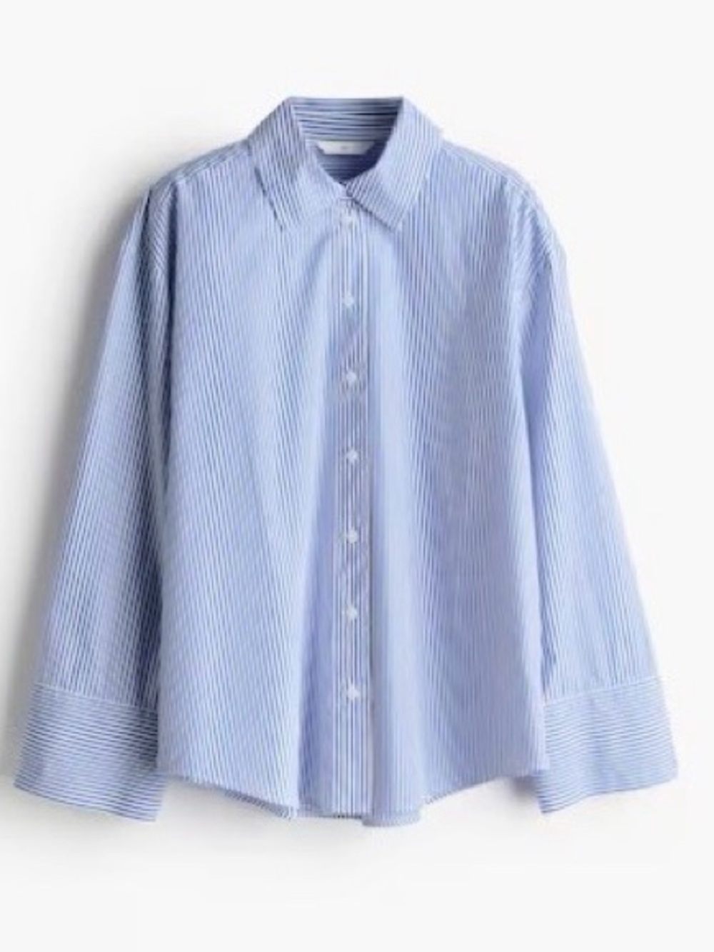 Blue Pinstripe Button-Down Shirt